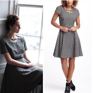 Anthropologie Jacquard Circle Skirt Dress